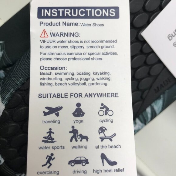 NEW in package VIFUUR water, beach, yoga shoes in size 36/37 (6-7.5 women's) - Picture 2 of 7